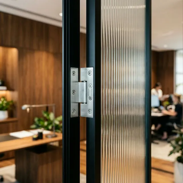 Minimalist Glass Partition Detail