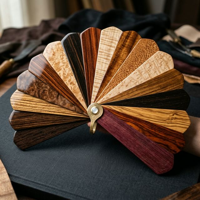 Bookmatched wooden veneer panels used as luxury feature wall in modern Indian interior design